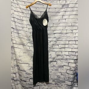 VTG Private Treasures by Avon Black Long Nightgown Size Medium